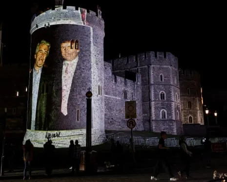 Four Individuals Apprehended After Images of Trump and Jeffrey Epstein Displayed on Windsor Castle