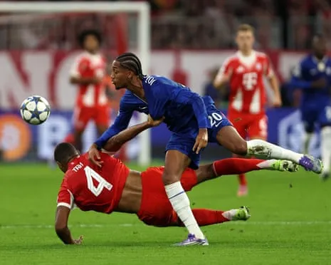 The Blues' boss fumes as Bayern Munich defender Jonathan Tah avoids red card during UCL setback